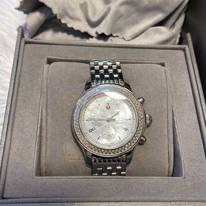 Authentic Michele Jetway Classic Diamond Watch w/ Box